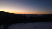 widok z Hali Boraczej o zachodzie słońca