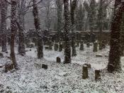 cmentarz zimą