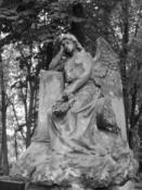 Anioł - zabytkowy nagrobek na cmentarzu