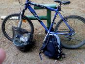 rower, plecak, i bohater popołudnia - śmieciory:)
