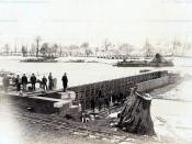 Budowa jazu (koniec XIX wieku)