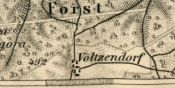 Völtzendorf na mapie z 1893
