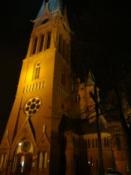 Najwyższa wieża kościelna w Toruniu.