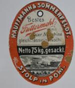Etykieta od mąki pastewnej z ok. 1900 r.