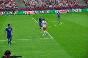 Robert Lewandowski w meczu z Grecją  na EURO 2012