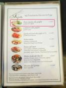 menu - polecam Pesce Spada