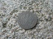 Moneta znaleziona nieopodal kesza
