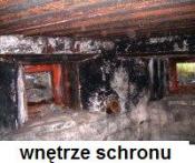 Wnętrze schronu.