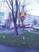 nowy znak na miejscu