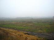 Miejsce pod Baltic Arenę widziane z wiaduktu