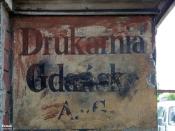 Zachowany szyld z czasów Wolnego Miasta Gdańsk