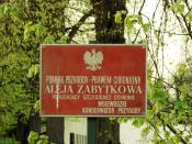 Już nieistniejąca tablica informacyjna.