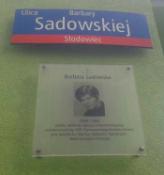 Barbara Sadowska Tablica pamiatkowa