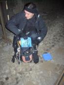 Burak z keszem w tunelu