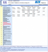 Spis autobusów linii 11 z Wejherowa do Gniewowa
