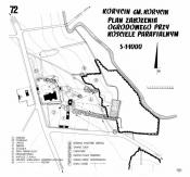 Plan ogrodu plebańskiego w Korycinie - stan z 1988 r.