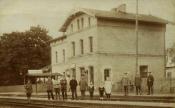 Budynek dworca w 1920 roku