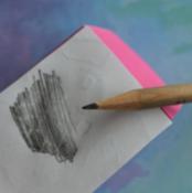 6. ołówkiem zamaluj powierzchnię kartki