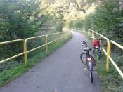 Zakręt drogi rowerowej