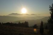 Widok na Tatry po drodze do kesza