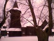 Kościół zimową porą.