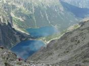 Widok z Rys na Morskie Oko i Czarny Staw pod Rysami