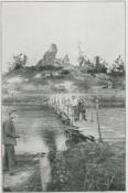 Ruiny kościoła i niemiecki most saperski w 1915