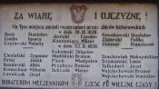 Tablica pamiątkowa poświęcona rozstrzelanym 30.09.1939 r.