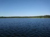 Widok z molo na jezioro