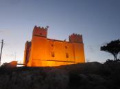 Wieża po zachodzie słońca