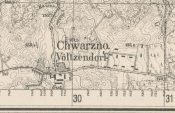 Chwarzno na mapie z 1938