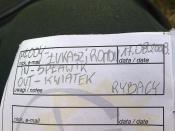 Wpis do logbooka - potwierdzamy wymianę, jest spławik