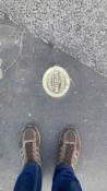 Tabliczka i moje stopy