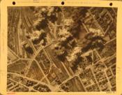 Zdjęcie lotnicze bombardowanego Poznania