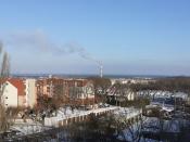 Widok od strony Bukowego (wiadukt nad ul. Chłopską)