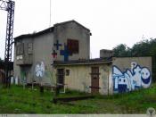 Powojenny budynek posterunku.