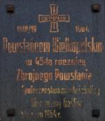 Tablica pamiątkowa ku czci Powstańców Wielkopolskich.