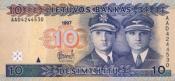 Banknot 10 litów - awers