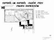 Plan ogrodu przy pałacu Bucholtzów w Supraślu - stan z 1988 r