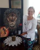 Lew z Autorką 