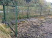 Koniec płotu peronu nr.1