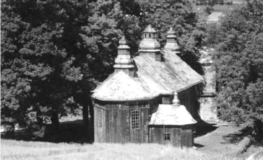 Stara drewniana cerkiew w Kulasznem